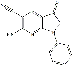 6-AMINO-3-OXO-1-PHENYL-2,3-DIHYDRO-1H-PYRROLO[2,3-B]PYRIDINE-5-CARBONITRILE Struktur