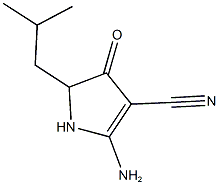 2-AMINO-5-ISOBUTYL-4-OXO-4,5-DIHYDRO-1H-PYRROLE-3-CARBONITRILE Struktur