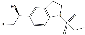 (1S)-2-CHLORO-1-[1-(ETHYLSULFONYL)-2,3-DIHYDRO-1H-INDOL-5-YL]ETHANOL Struktur