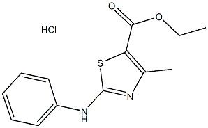 ethyl 2-anilino-4-methyl-1,3-thiazole-5-carboxylate hydrochloride Struktur