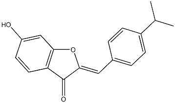 6-hydroxy-2-(4-isopropylbenzylidene)-1-benzofuran-3(2H)-one Struktur