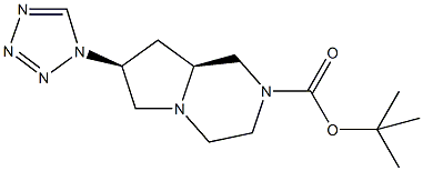 tert-butyl (7S,8aS)-7-(1H-tetrazol-1-yl)hexahydropyrrolo[1,2-a]pyrazine-2(1H)-carboxylate Struktur