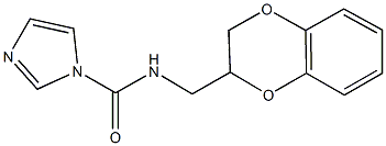 N-(2,3-dihydro-1,4-benzodioxin-2-ylmethyl)-1H-imidazole-1-carboxamide Struktur