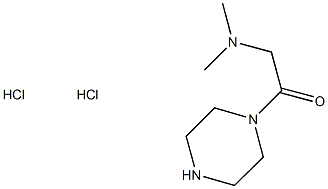 N,N-dimethyl-N-(2-oxo-2-piperazin-1-ylethyl)amine dihydrochloride Struktur