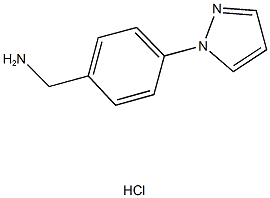 1-[4-(1H-pyrazol-1-yl)phenyl]methanamine hydrochloride Struktur