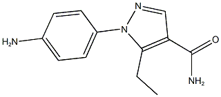 1-(4-aminophenyl)-5-ethyl-1H-pyrazole-4-carboxamide Struktur