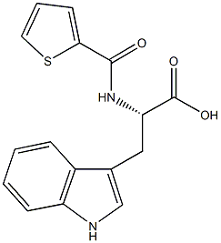 (2S)-3-(1H-indol-3-yl)-2-[(thien-2-ylcarbonyl)amino]propanoic acid Struktur