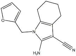 2-amino-1-(2-furylmethyl)-4,5,6,7-tetrahydro-1H-indole-3-carbonitrile Struktur