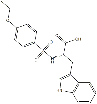 (2S)-2-{[(4-ethoxyphenyl)sulfonyl]amino}-3-(1H-indol-3-yl)propanoic acid Struktur