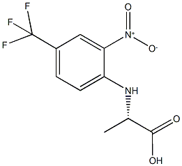 (2S)-2-{[2-nitro-4-(trifluoromethyl)phenyl]amino}propanoic acid Struktur