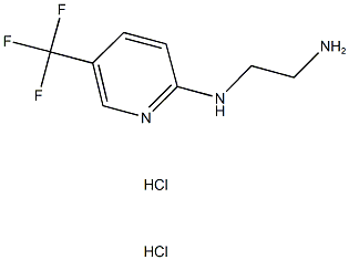 N-(2-aminoethyl)-N-[5-(trifluoromethyl)pyridin-2-yl]amine dihydrochloride Struktur