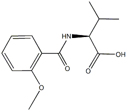 (2S)-2-[(2-methoxybenzoyl)amino]-3-methylbutanoic acid Struktur