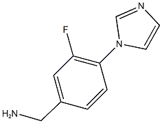 [3-fluoro-4-(1H-imidazol-1-yl)phenyl]methanamine Struktur