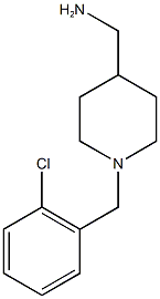 {1-[(2-chlorophenyl)methyl]piperidin-4-yl}methanamine Struktur