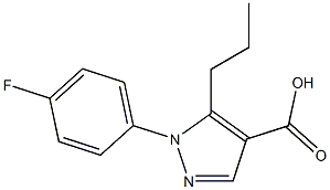 1-(4-fluorophenyl)-5-propyl-1H-pyrazole-4-carboxylic acid Struktur