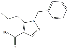 1-benzyl-5-propyl-1H-pyrazole-4-carboxylic acid Struktur