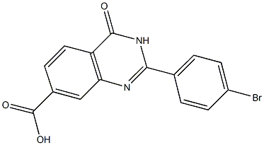 2-(4-bromophenyl)-4-oxo-3,4-dihydroquinazoline-7-carboxylic acid Struktur