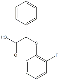 2-[(2-fluorophenyl)sulfanyl]-2-phenylacetic acid Struktur