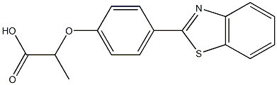 2-[4-(1,3-benzothiazol-2-yl)phenoxy]propanoic acid Struktur