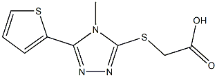 2-{[4-methyl-5-(thiophen-2-yl)-4H-1,2,4-triazol-3-yl]sulfanyl}acetic acid Struktur