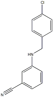 3-{[(4-chlorophenyl)methyl]amino}benzonitrile Struktur