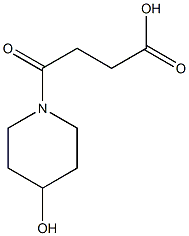 4-(4-hydroxypiperidin-1-yl)-4-oxobutanoic acid Struktur