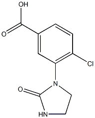 4-chloro-3-(2-oxoimidazolidin-1-yl)benzoic acid Struktur