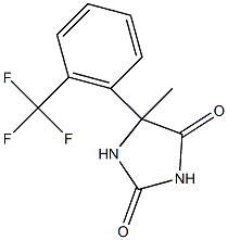 5-methyl-5-[2-(trifluoromethyl)phenyl]imidazolidine-2,4-dione Struktur