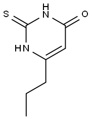 6-propyl-2-sulfanylidene-1,2,3,4-tetrahydropyrimidin-4-one Struktur