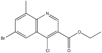 ethyl 6-bromo-4-chloro-8-methylquinoline-3-carboxylate Struktur