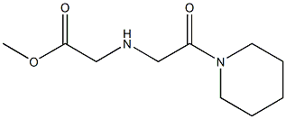 methyl 2-{[2-oxo-2-(piperidin-1-yl)ethyl]amino}acetate Struktur