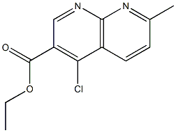 ethyl 4-chloro-7-methyl-1,8-naphthyridine-3-carboxylate Struktur