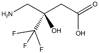 (3R)-3-(AMINOMETHYL)-4,4,4-TRIFLUORO-3-HYDROXYBUTANOIC ACID Struktur