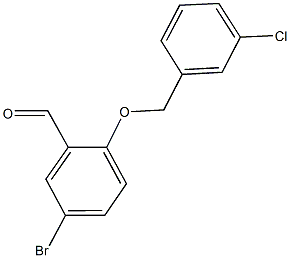 5-BROMO-2-[(3-CHLOROBENZYL)OXY]BENZALDEHYDE Struktur