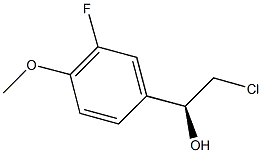 (1S)-2-CHLORO-1-(3-FLUORO-4-METHOXYPHENYL)ETHANOL Struktur