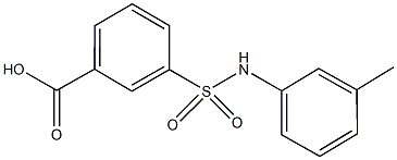 3-m-Tolylsulfamoyl-benzoic acid Struktur