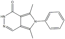 5,7-dimethyl-6-phenyl-2,6-dihydro-1H-pyrrolo[3,4-d]pyridazin-1-one Struktur