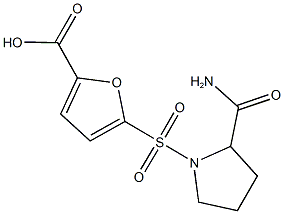 5-{[2-(aminocarbonyl)pyrrolidin-1-yl]sulfonyl}-2-furoic acid Struktur