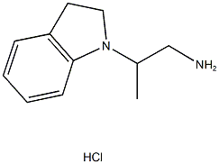 2-(2,3-dihydro-1H-indol-1-yl)propan-1-amine hydrochloride Struktur