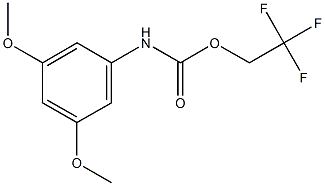 2,2,2-trifluoroethyl 3,5-dimethoxyphenylcarbamate Struktur