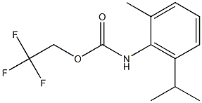 2,2,2-trifluoroethyl 2-isopropyl-6-methylphenylcarbamate Struktur