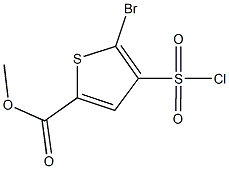 methyl 5-bromo-4-(chlorosulfonyl)thiophene-2-carboxylate Struktur