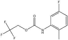 2,2,2-trifluoroethyl 5-fluoro-2-methylphenylcarbamate Struktur