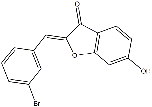 2-(3-bromobenzylidene)-6-hydroxy-1-benzofuran-3(2H)-one Struktur