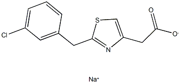 sodium [2-(3-chlorobenzyl)-1,3-thiazol-4-yl]acetate Struktur