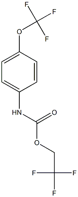 2,2,2-trifluoroethyl 4-(trifluoromethoxy)phenylcarbamate Struktur