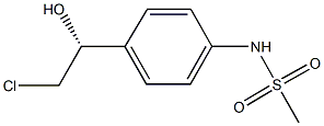 N-{4-[(1R)-2-chloro-1-hydroxyethyl]phenyl}methanesulfonamide Struktur