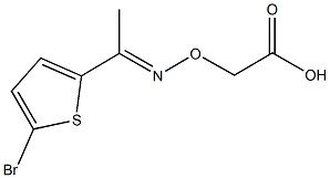 ({[1-(5-bromothien-2-yl)ethylidene]amino}oxy)acetic acid Struktur