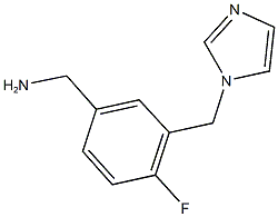 [4-fluoro-3-(1H-imidazol-1-ylmethyl)phenyl]methanamine Struktur