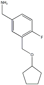 {3-[(cyclopentyloxy)methyl]-4-fluorophenyl}methanamine Struktur